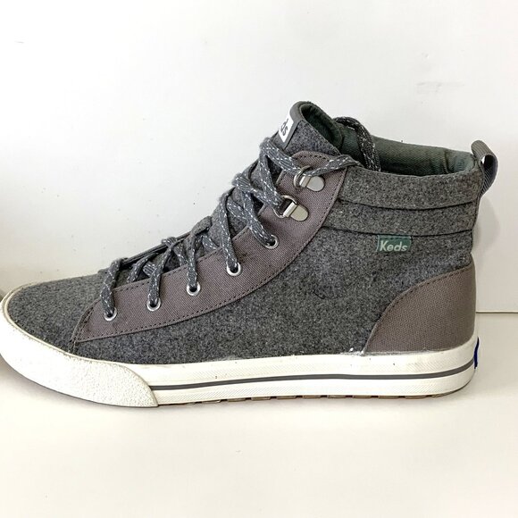 NWOT High-Top Keds Sneakers Women Size 7 Gray Textured - Picture 4 of 10
